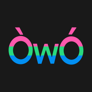 ÒwÓ Polysexual angry owo pride emoticon T-Shirt