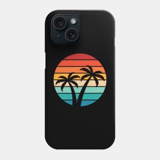 retro sunset palm trees Phone Case