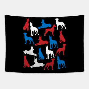 Patriotic Great Danes Dog America Flag 4Th Of July Tapestry