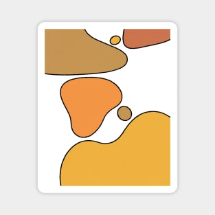 Warm Earthy Colors Abstract Shapes Magnet