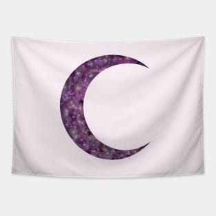 Galaxy Crescent Moon - Crescent Moon Facing Right - Galaxy Waning Crescent Tapestry