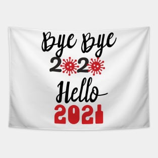 Bye Bye 2020 Hello 2021, Merry Christmas Happy New Year Gifts Tapestry