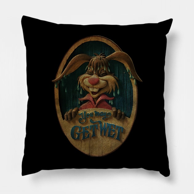 YOU MAY GET WET mOUNTAIN Pillow by tresnoku