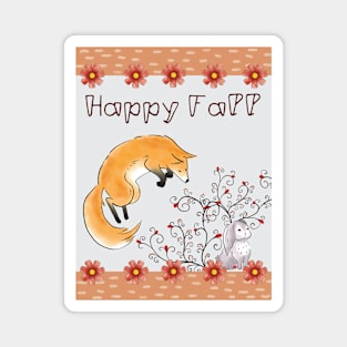Happy Fall - Life of a Fox Collection Magnet