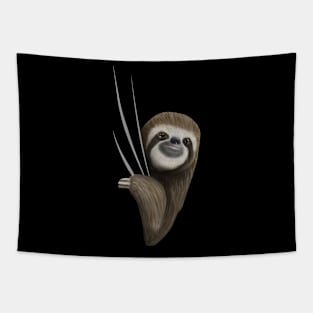 Sloth Animal Coming From Inside Tapestry