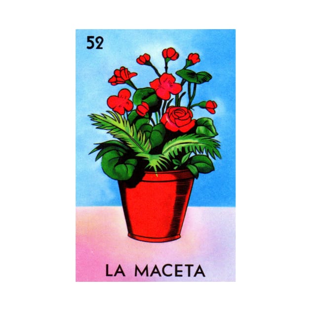 Loteria Mexicana Art - La Maceta Lottery Gift - Mexican Lottery La Maceta by HispanicStore