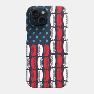 Patriotic Hot Dog American Flag Independence Day 4th July Phone Case