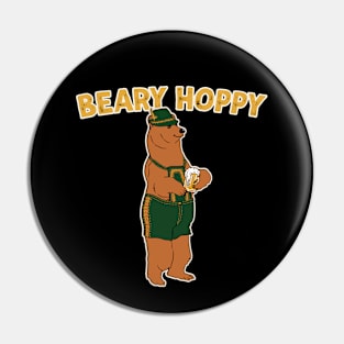 Beary Hoppy Lederhosen Bear With A Beer Oktoberfest Pin