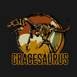 Gracesaurus Grace Dinosaur T-Rex T-Shirt