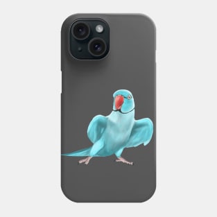 Blue Indian Ringneck Parrot Phone Case