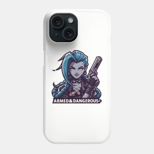 armed and dangerous- jinx power Phone Case