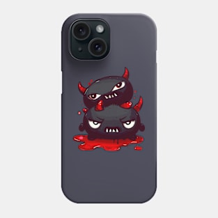 Cute little evil blood black monsters Halloween Phone Case