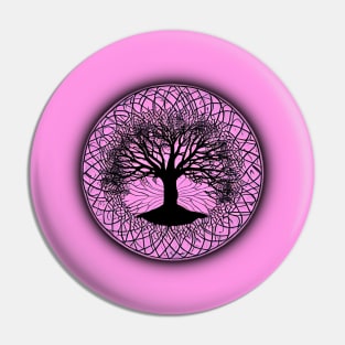 Tree of Life Circle Pink Pin