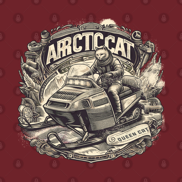 Vintage Snowmobile Cat by Midcenturydave