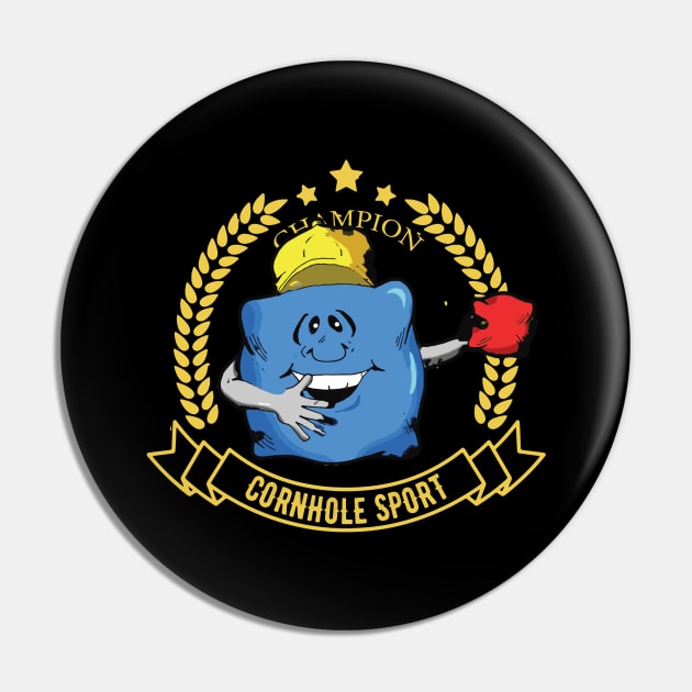 Cornhole Sport Champion Pin by wiswisna