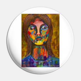 Lady Resting in Color Pin