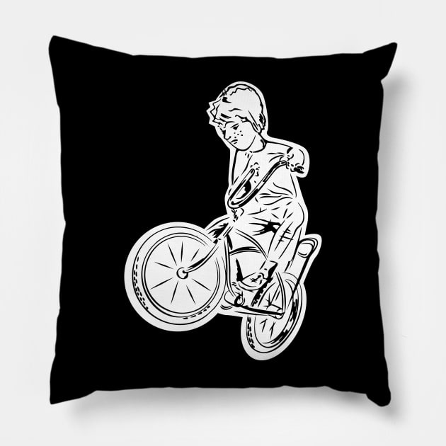 BMX in 70s old school BMX Pillow by CaraMia Vintage