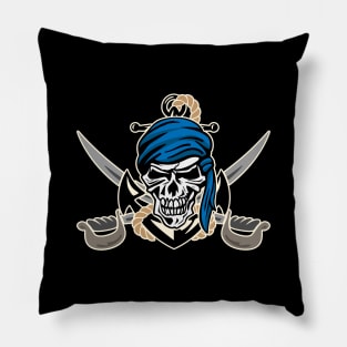 Pirate Skull with Anchor, Rope and Crossed Swords Pillow