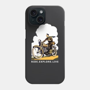 Ride Explore Live - Motorcycle T-Shirt Phone Case