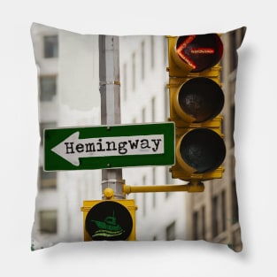 Hemingway Traffic Sign Pillow