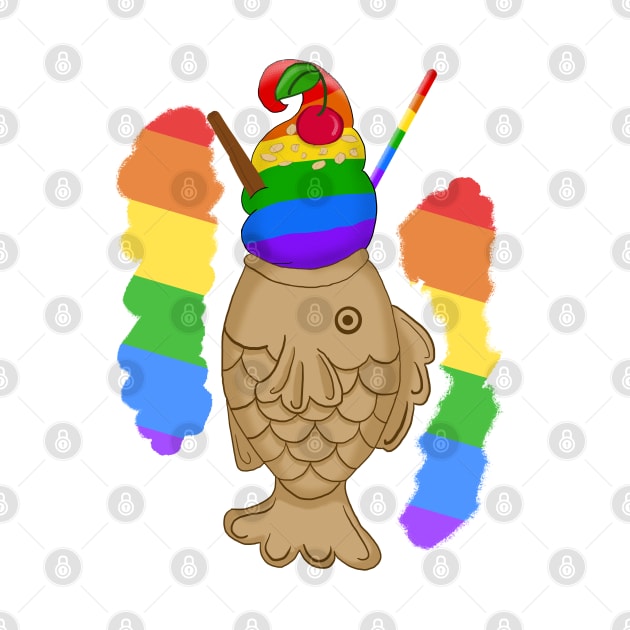 Pride Taiyaki Ice cream-Gay/LGBT flag by VixenwithStripes