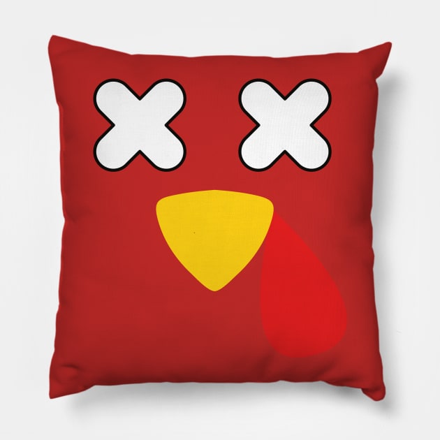 Turkey Face Costume T-Shirt Pillow by SusurrationStudio