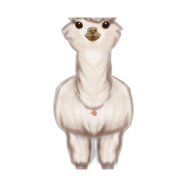 Cute Llama Drawing by Play Zoo