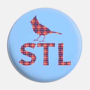 Cardinals Plaid Pin