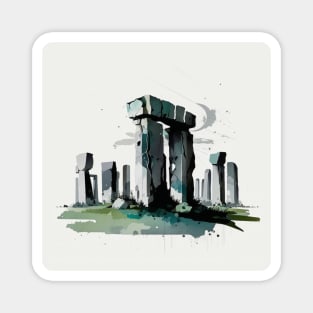 Minimal Stonehenge Design Magnet