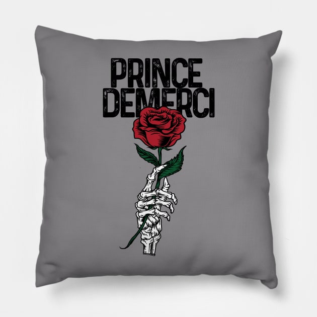 Skull Roses Pillow by Prince Demerci