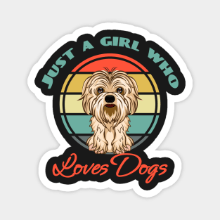 Just a Girl Who Loves Shih Tzus Dog Puppy Lover Cute Magnet