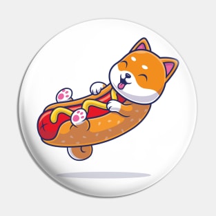 Cute Kawaii FoxHot Dog Pin