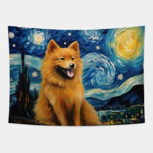 Finnish Spitz Painting Tapestry