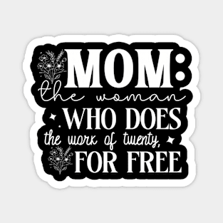Mother'S Day With Floral Mom Mommy Grandma Magnet