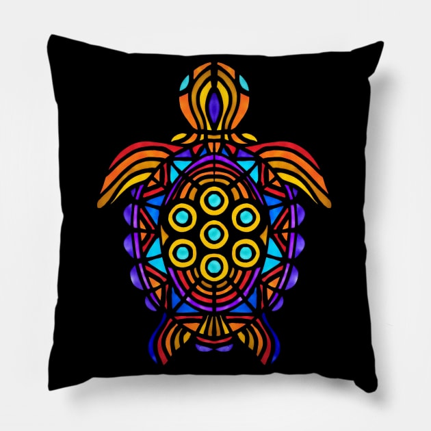 Tropical Turtle Pillow by ArtLovePassion