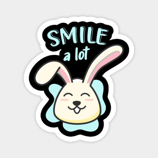 Cute Bunny Smile A Lot Funny Rabbit Magnet