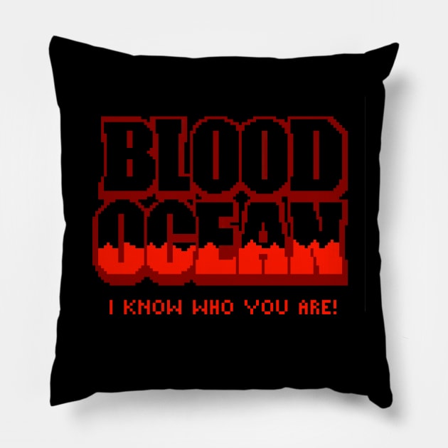 BLOOD OCEAN pixel art Pillow by PXLFLX