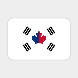 South Korea / Canada Flag Mashup Magnet