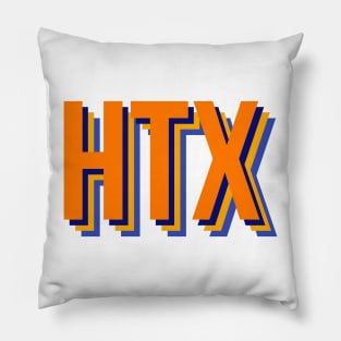 HTX in orange & blue Pillow