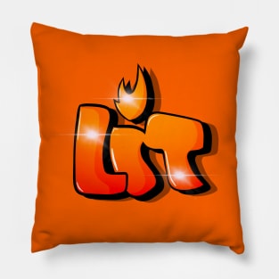 Lit Graffiti Style Artwork Pillow