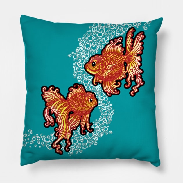 Goldfish Pillow by OfficeInk