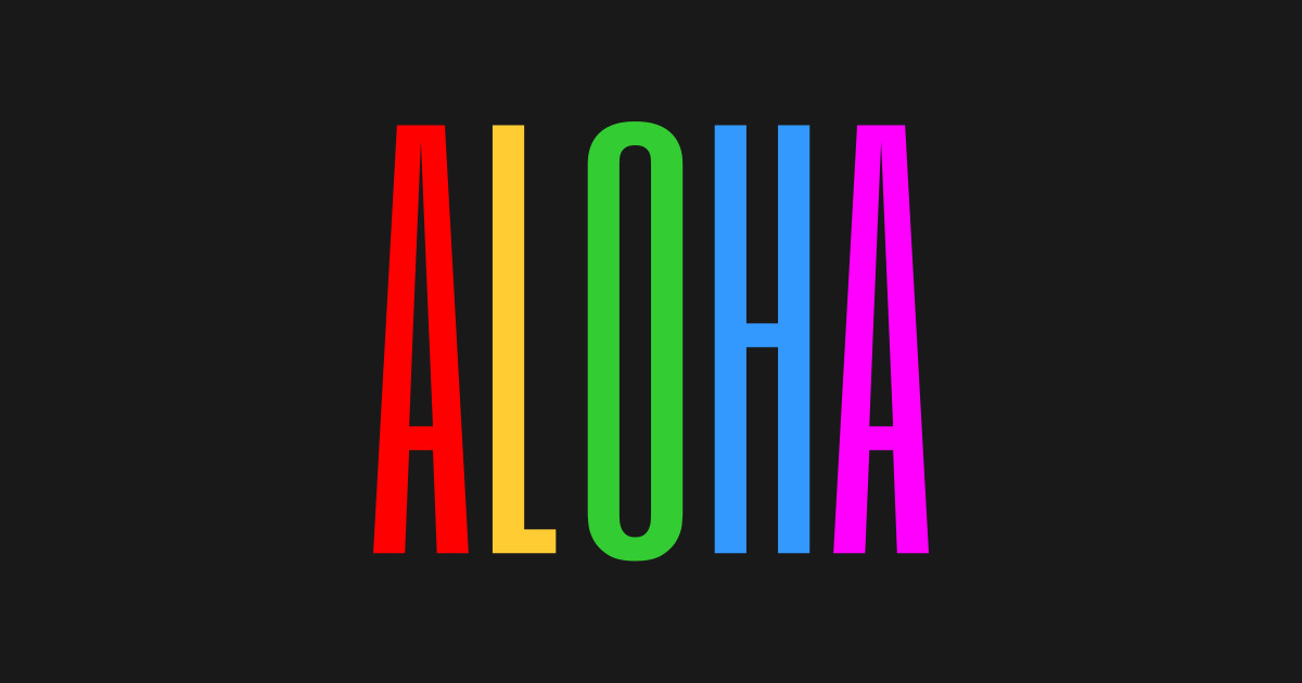 Say Hello in Hawaiian Aloha Aloha Sticker TeePublic UK