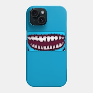 Blue Monster Mouth Phone Case