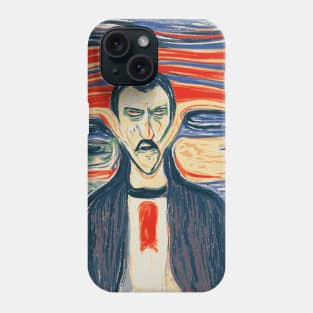 Count Dracula In The Style Of Edvard Munch. Phone Case