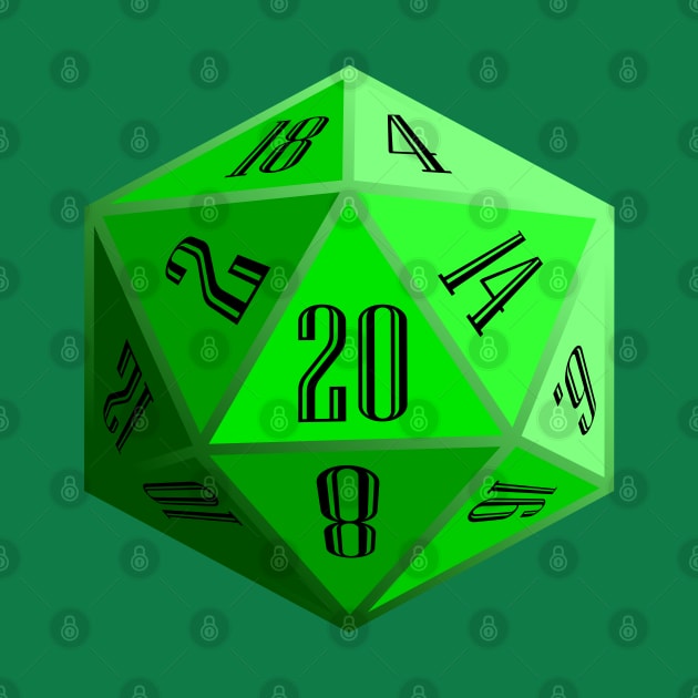 Green D20 by Crew