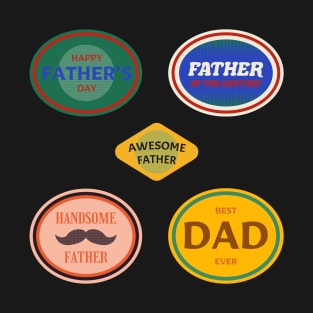 Fathers Day Sticker Set T-Shirt