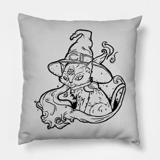 Witch Cat (Black) Pillow