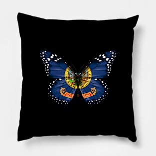 Idaho Flag Butterfly - Gift for Idahoan From Idaho ID Pillow