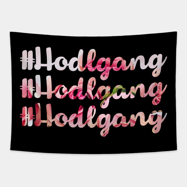 Hodlgang Floral Cryptohodler Blockchain Bitcoin Ethereum Tee Tapestry by felixbunny