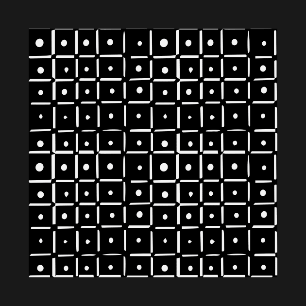 Block Dot Game, black and White by counterclockwise